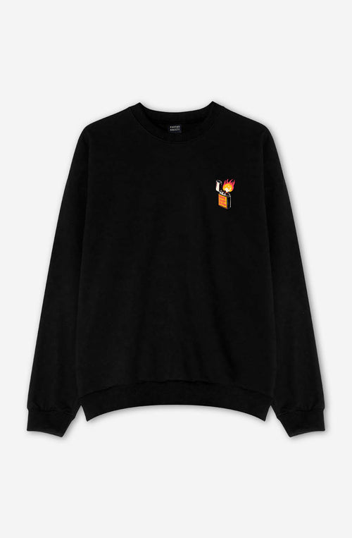 Washed Unknown Trip Black Sweatshirt