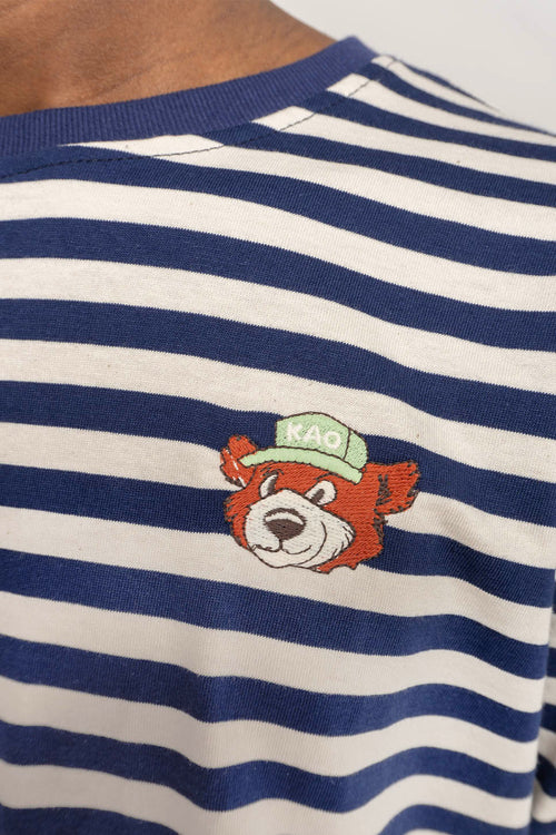 Stripes Bear T-shirt Navy Ivory