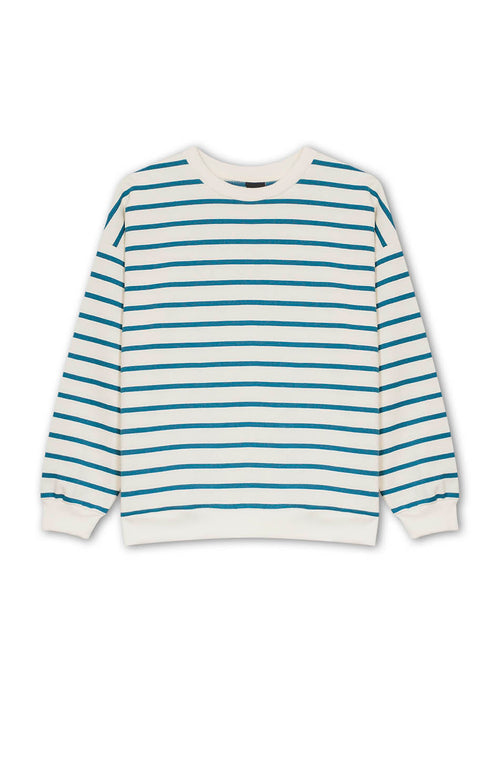 Stripes Blue/Ivory Sweatshirt