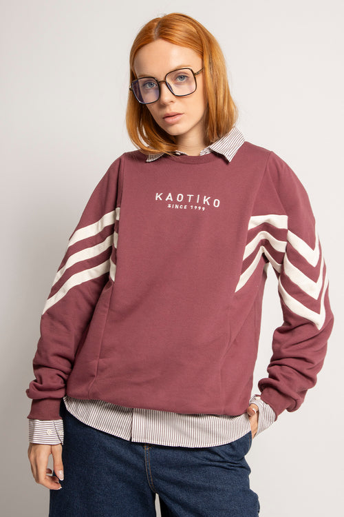 Chad Dark Burgundy/ Ivory Sweatshirt