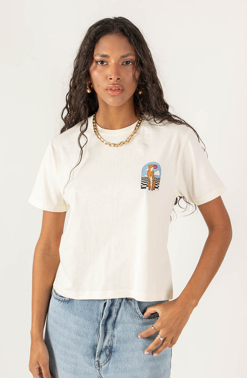 Washed Fearless Dreamer Ivory T-shirt