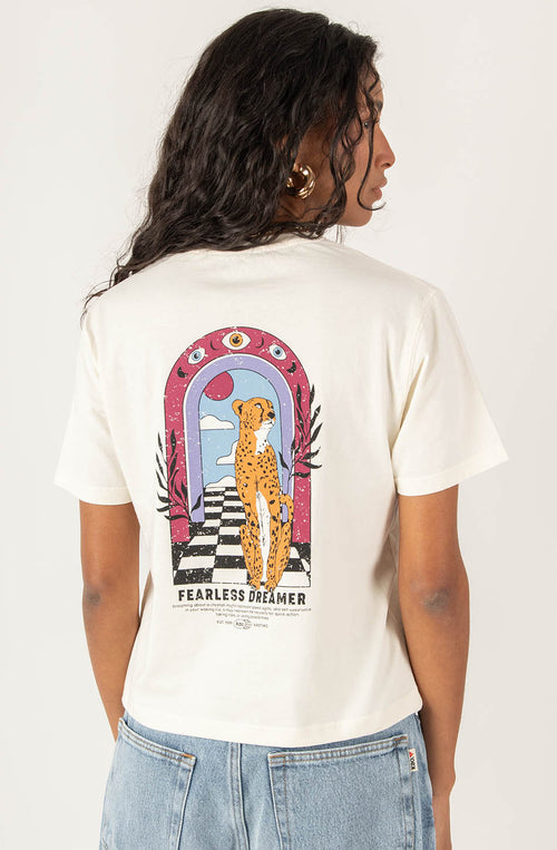 Washed Fearless Dreamer Ivory T-shirt