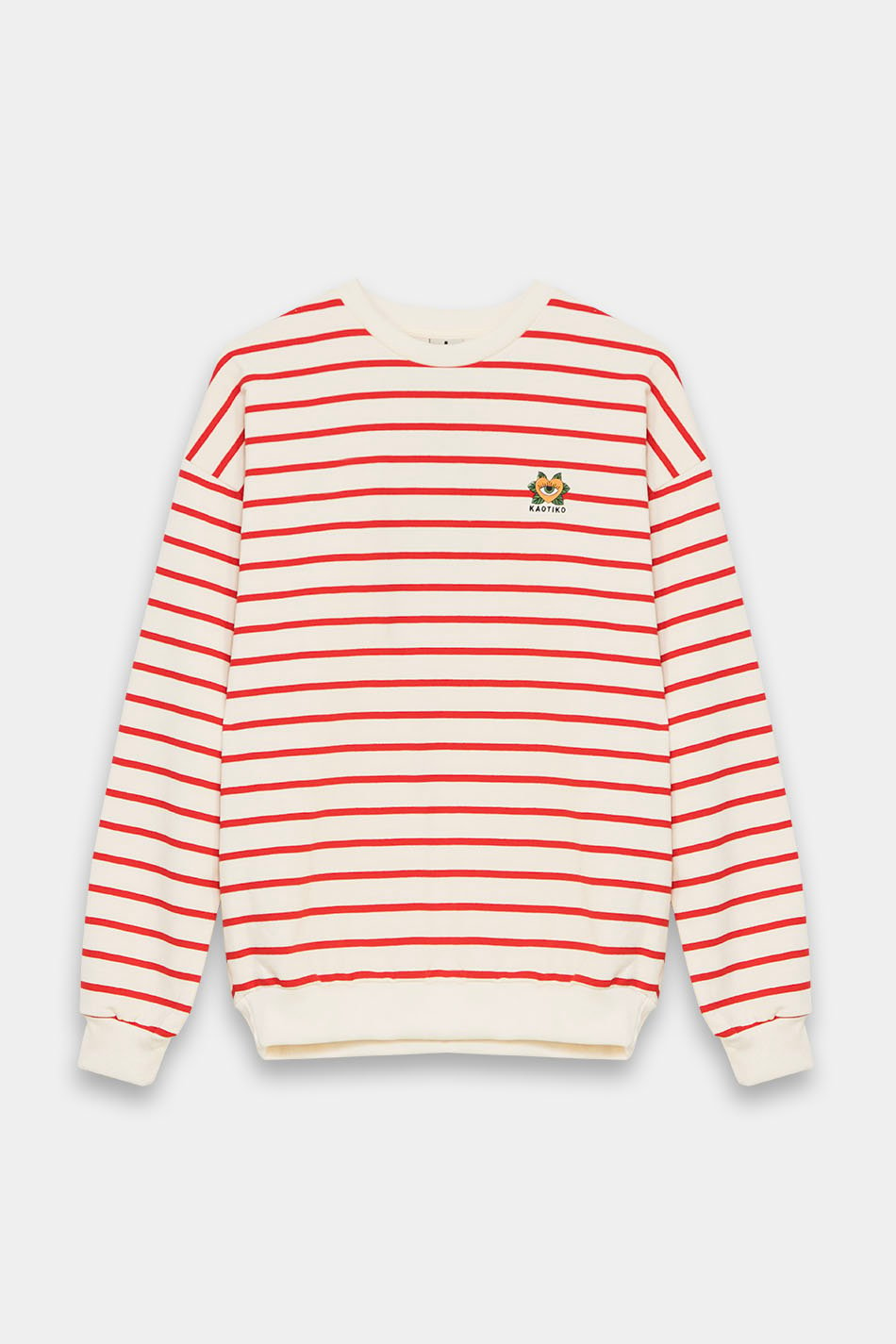 Red Heart Stripes Sweatshirt