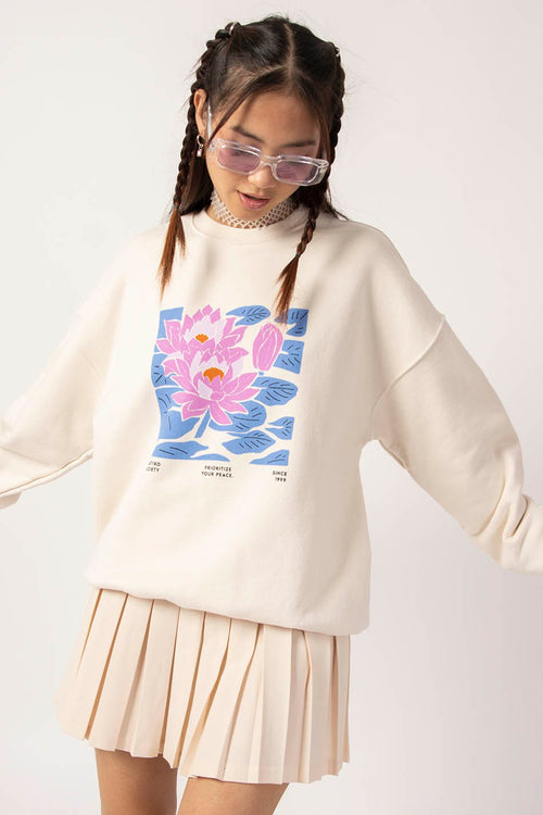 Water Lily Organic Cotton Sweatshirt