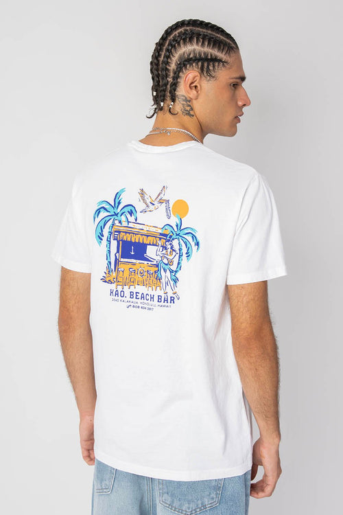 Camiseta Washed Beach Bar White