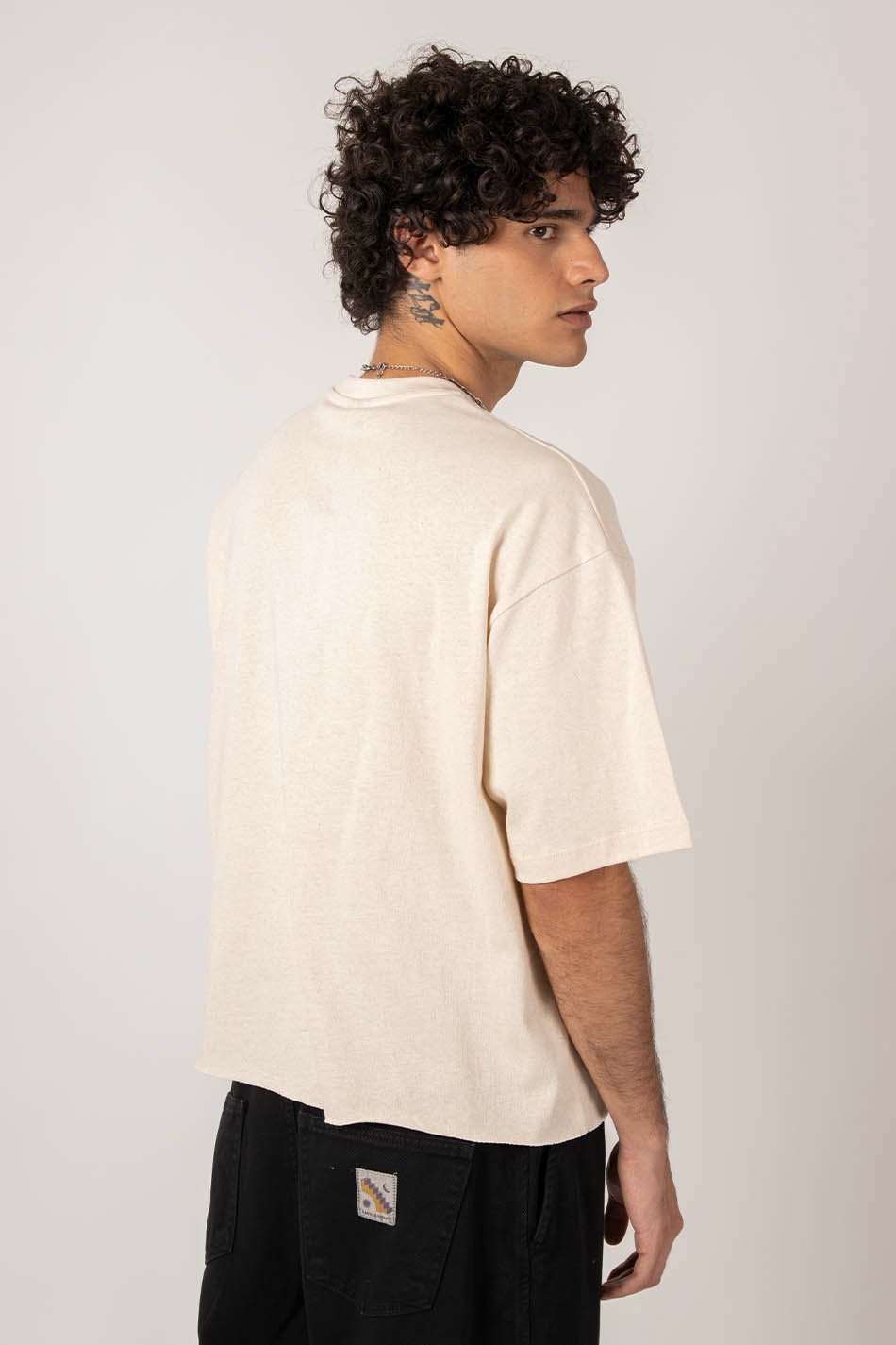 Calvin Cropped Organic Cotton T-shirt