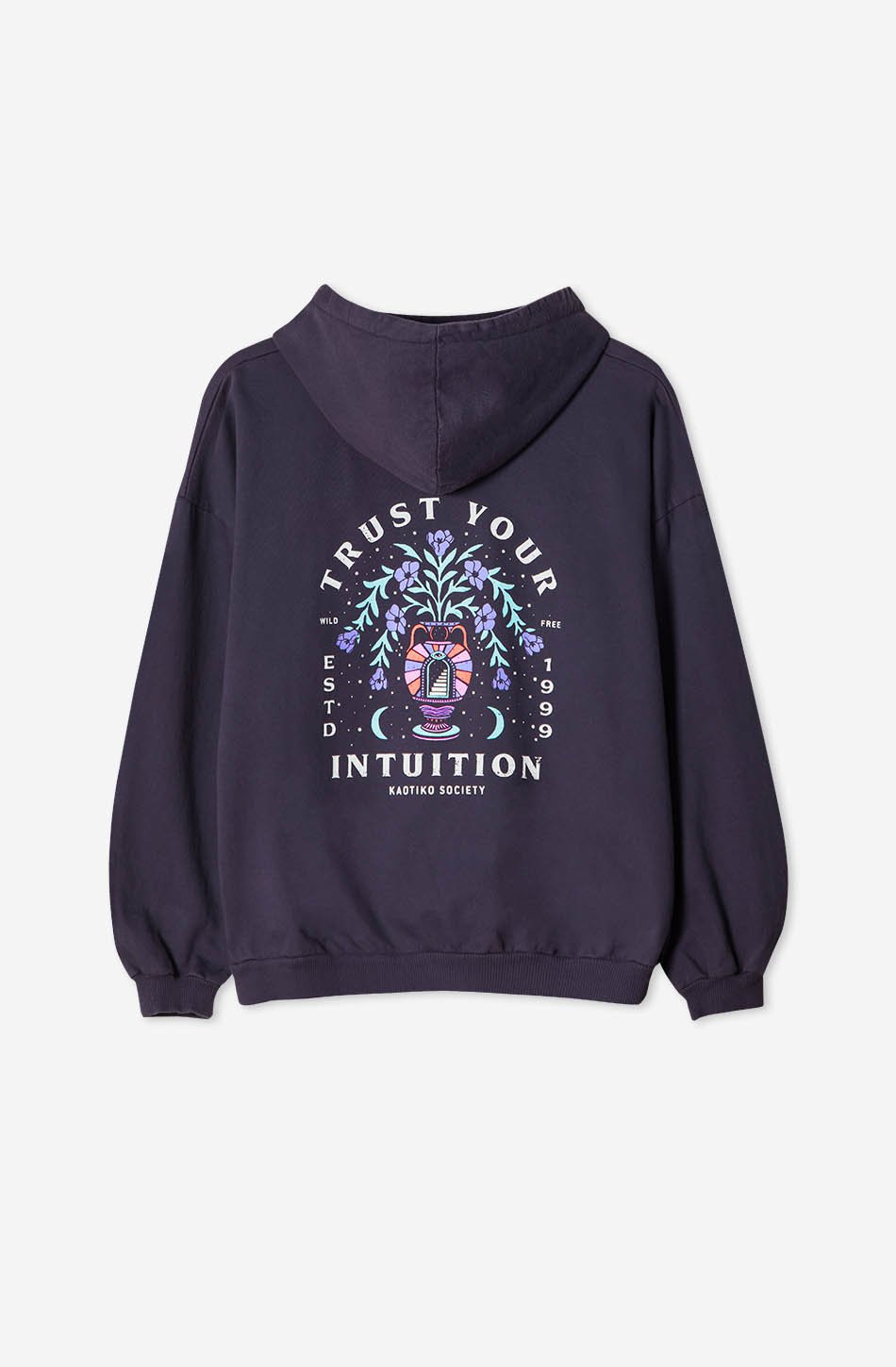 Sudadera Washed Trust Your Intuition Dark Lilac