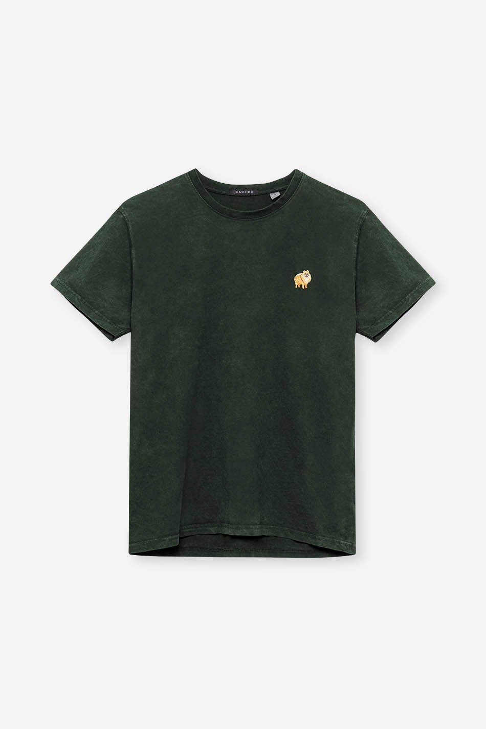 Dark Green Pomeranian Washed T-shirt