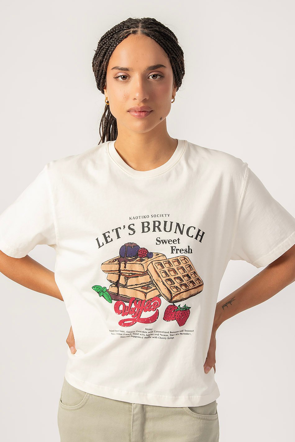 Camiseta Washed Let's Brunch