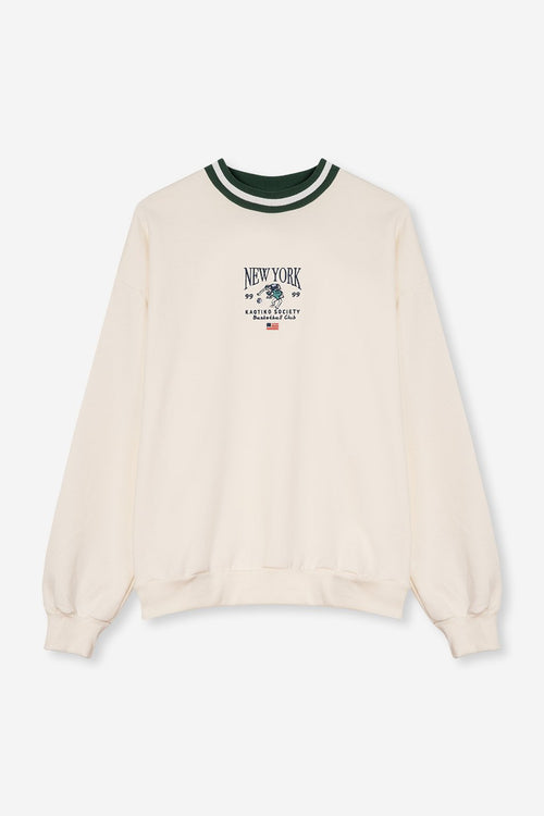 Ivory New York Basketball Sweatshirt