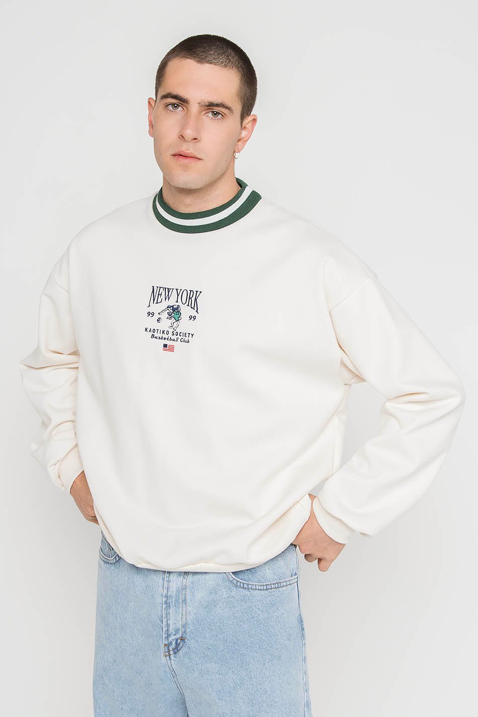 Sudadera New York Basketball Ivory