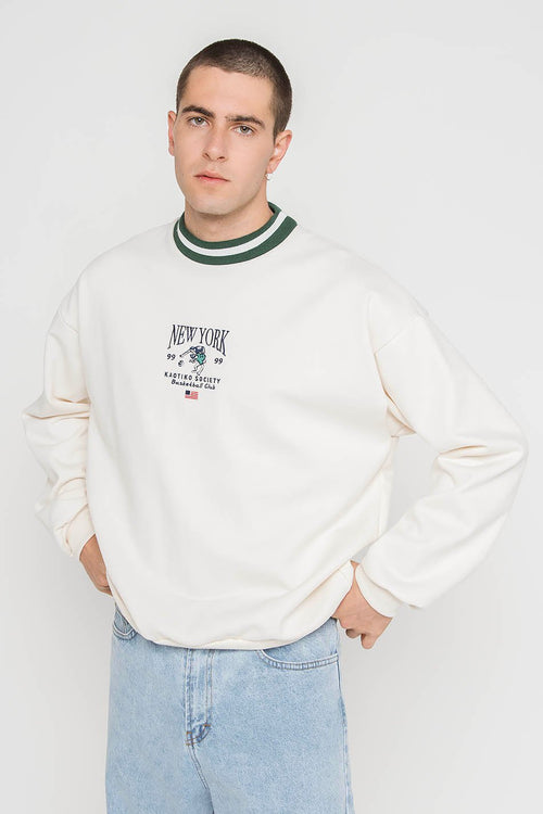 Ivory New York Basketball Sweatshirt