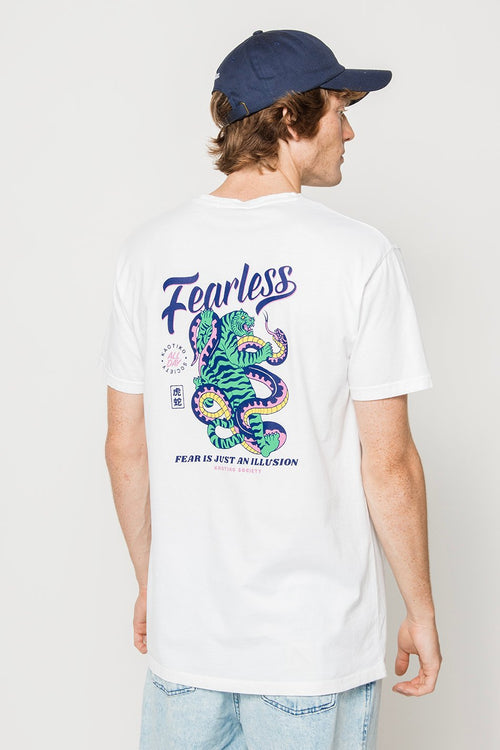 Camiseta Washed Fearless White