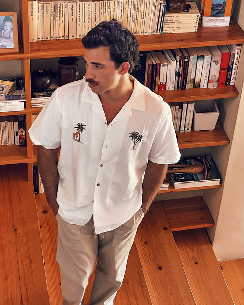 Camisa Palm Safari White