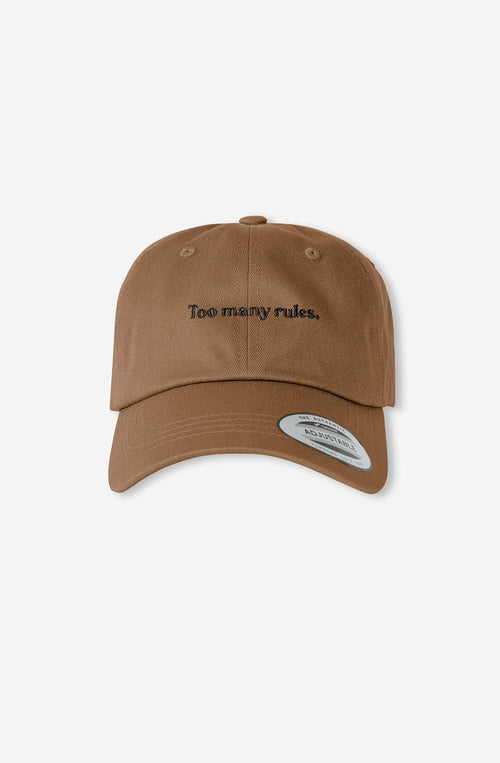 Too Many Rules Tan Snapback Cap