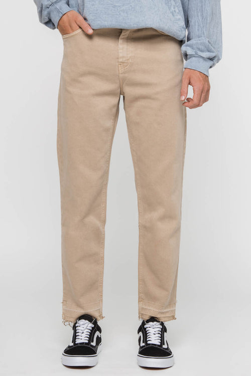 Pantalón cropped beige